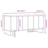 Mobile Porta Dischi Rovere Fumo 100x38x48 cm Legno truciolato