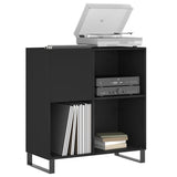 Mobile Porta Dischi Nero 84,5x38x89 cm in Legno truciolato