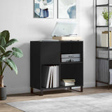 Mobile Porta Dischi Nero 84,5x38x89 cm in Legno truciolato