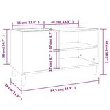 Mobile Porta Dischi Bianco Lucido 84,5x38x48 Legno truciolato