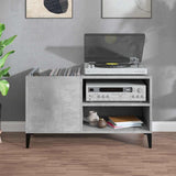 Mobile Porta Dischi Grigio Cemento 84,5x38x48 Legno truciolato