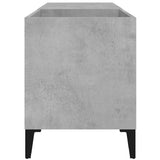 Mobile Porta Dischi Grigio Cemento 84,5x38x48 Legno truciolato