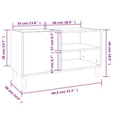 Mobile Porta Dischi Grigio Cemento 84,5x38x48 Legno truciolato