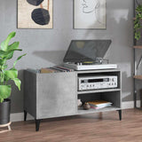 Mobile Porta Dischi Grigio Cemento 84,5x38x48 Legno truciolato