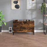 Mobile Porta Dischi Rovere Fumo 74,5x38x48 cm Legno truciolato