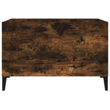 Mobile Porta Dischi Rovere Fumo 74,5x38x48 cm Legno truciolato