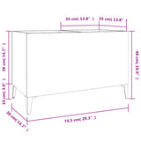 Mobile Porta Dischi Rovere Fumo 74,5x38x48 cm Legno truciolato