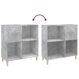 Mobile Porta Dischi Grigio Cemento 84,5x38x89 Legno truciolato