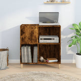 Mobile Porta Dischi Rovere Fumo 84,5x38x89 cm Legno truciolato