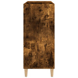 Mobile Porta Dischi Rovere Fumo 84,5x38x89 cm Legno truciolato