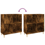 Mobile Porta Dischi Rovere Fumo 84,5x38x89 cm Legno truciolato