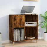Mobile Porta Dischi Rovere Fumo 84,5x38x89 cm Legno truciolato