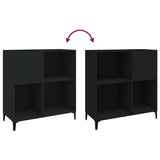 Mobile Porta Dischi Nero 84,5x38x89 cm in Legno truciolato