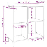 Mobile Porta Dischi Nero 84,5x38x89 cm in Legno truciolato