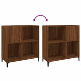 Mobile Porta Dischi Rovere Marrone 84,5x38x89 Legno truciolato