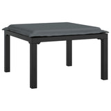 Set Salotto da Giardino 6 pz in Polyrattan Nero e Grigio