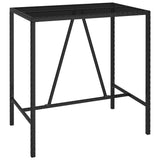 Set Bar da Giardino 5 pz Nero in Polyrattan