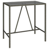 Set da Bar da Giardino 7 pz Grigio in Polyrattan