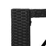 Set Bar da Giardino 5 pz Nero in Polyrattan