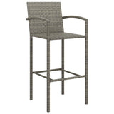 Set da Bar da Giardino 5 pz Grigio in Polyrattan