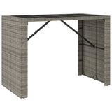 Set da Bar da Giardino 7 pz Grigio in Polyrattan
