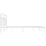 Giroletto con Testiera Metallo Bianco 160x200 cm