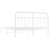 Giroletto con Testiera Metallo Bianco 183x213 cm