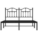 Giroletto con Testiera in Metallo Nero 135x190 cm