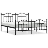 Giroletto senza Materaso con Pediera in Metallo Nero 180x200 cm