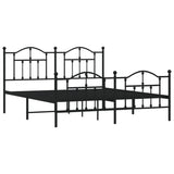 Giroletto senza Materaso con Pediera in Metallo Nero 180x200 cm