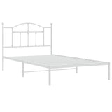 Giroletto con Testiera Metallo Bianco 100x200 cm