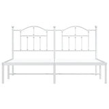 Giroletto con Testiera Metallo Bianco 183x213 cm