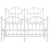 Giroletto con Testiera e Pediera Metallo Bianco 120x190 cm