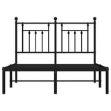 Giroletto con Testiera in Metallo Nero 120x190 cm