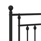 Testiera di Ricambio in Metallo Nero 135 cm