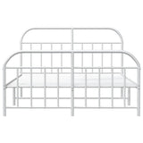 Giroletto con Testiera e Pediera Metallo Bianco 140x200 cm
