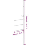 Portasciugamani 47x280 cm in Alluminio