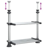 Ripiano da Cucina 50x25x(50-70) cm in Alluminio