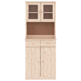 Credenza ALTA 77x35x188 cm in Legno Massello di Pino