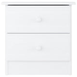 Comodino ALTA Bianco 41x35x41 cm in Legno Massello di Pino