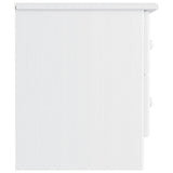 Comodino ALTA Bianco 41x35x41 cm in Legno Massello di Pino