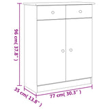 Scarpiera ALTA 77x35x96 cm in Legno Massello di Pino