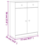 Scarpiera ALTA 77x35x96 cm in Legno Massello di Pino