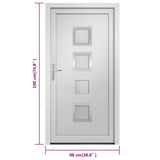 Porta Ingresso Bianca 98x190 cm in PVC