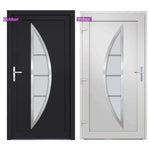 Porta Ingresso Antracite 98x190 cm in PVC