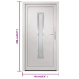 Porta Ingresso Bianca 98x200 cm in PVC