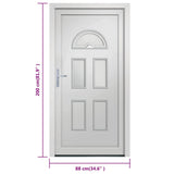 Porta Ingresso Bianca 88x200 cm in PVC
