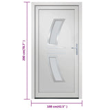 Porta Ingresso Bianca 108x200 cm in PVC