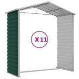 Capanno da Giardino Verde 191x980x198 cm in Acciaio Zincato
