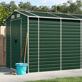 Capanno da Giardino Verde 191x980x198 cm in Acciaio Zincato